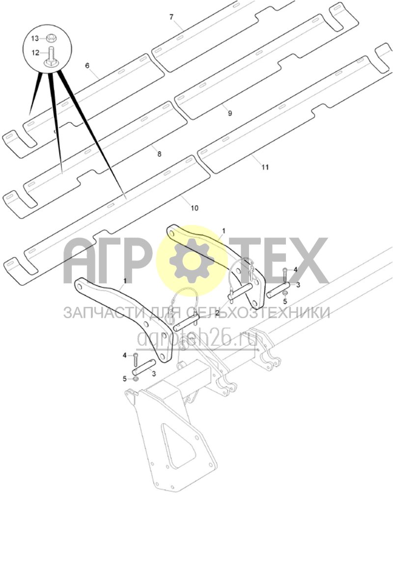 Чертеж  (RUS)Anbau Cracker Disc Walze an KG/KE/KX (ETB-020794) 