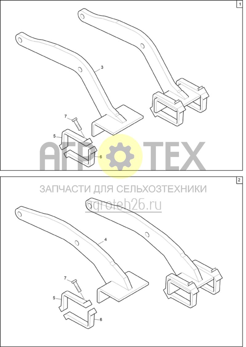 Чертеж  Несущие кронштейны PW 420, PW 500 KE/KG/KX с 11.2018 (ETB-020803) 