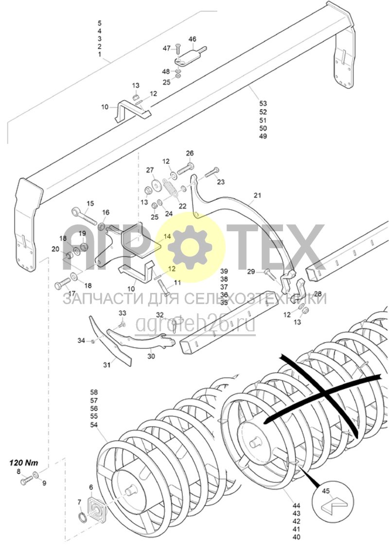 Чертеж  (RUS)Schneidringwalze RW 2000 / 2500 / 3000 / 3500 / 4000-600 (ETB-020848) 