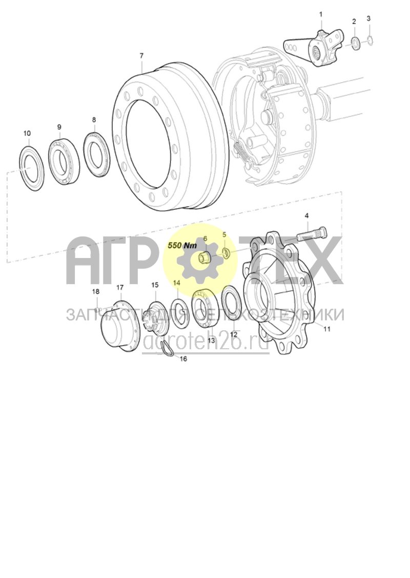 Чертеж  (RUS)Bremsachse LA187 (1) (ETB-020857) 