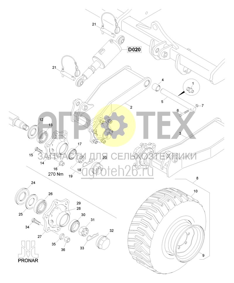 Чертеж  (RUS)St?tzr?der (Einzelrad) (ETB-020860) 