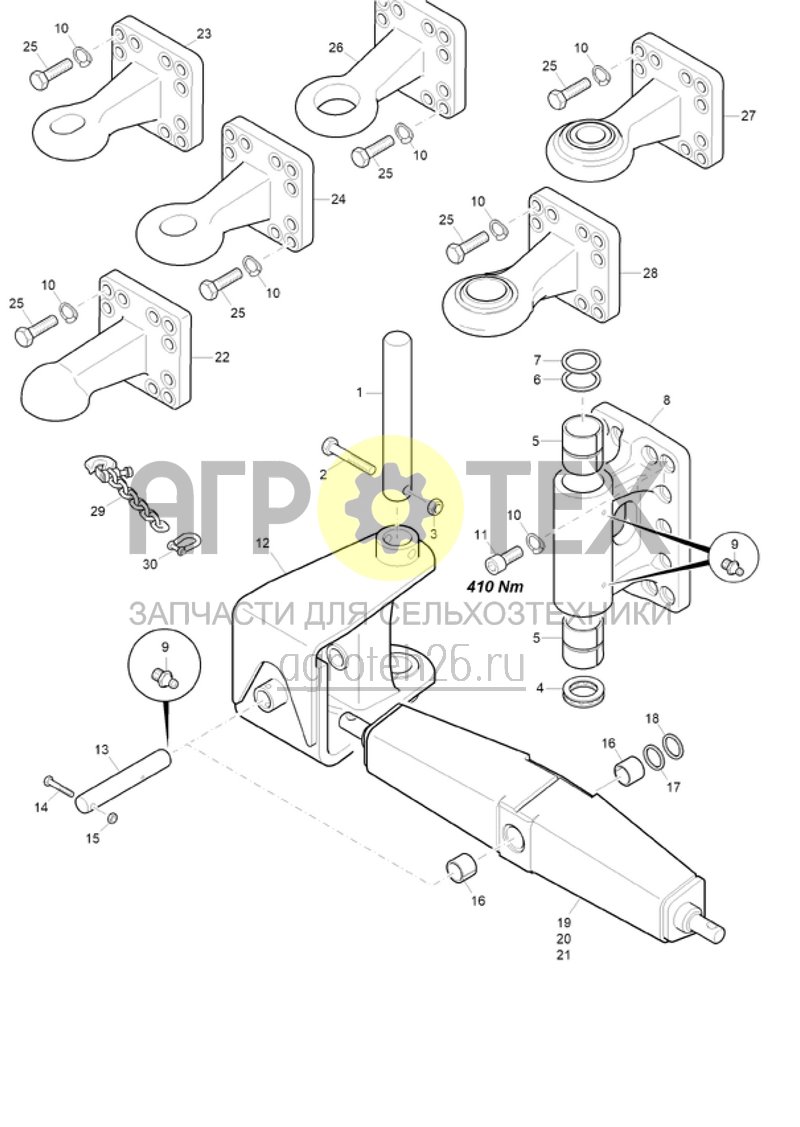 Чертеж  (RUS)Unterlenkeranh?ngung (ETB-020870) 