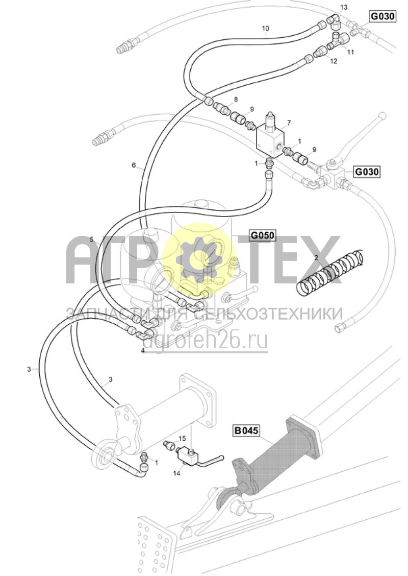 Чертеж  (RUS)Hydraulik Deichsel (ETB-020901) 