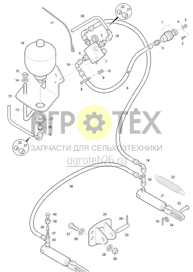 Чертеж  (RUS)Hydraulische Bremsanlage (ETB-020914) 