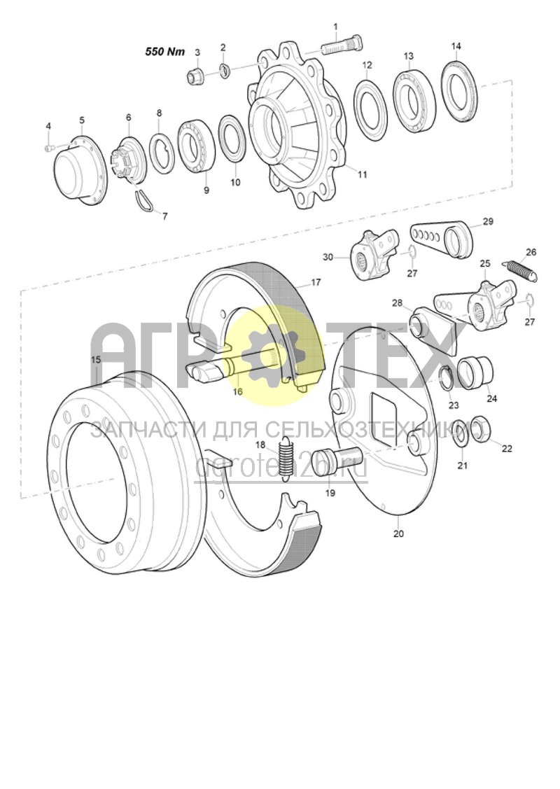  (RUS)Bremsachse LA198 (ETB-020925)  (№11 на схеме)