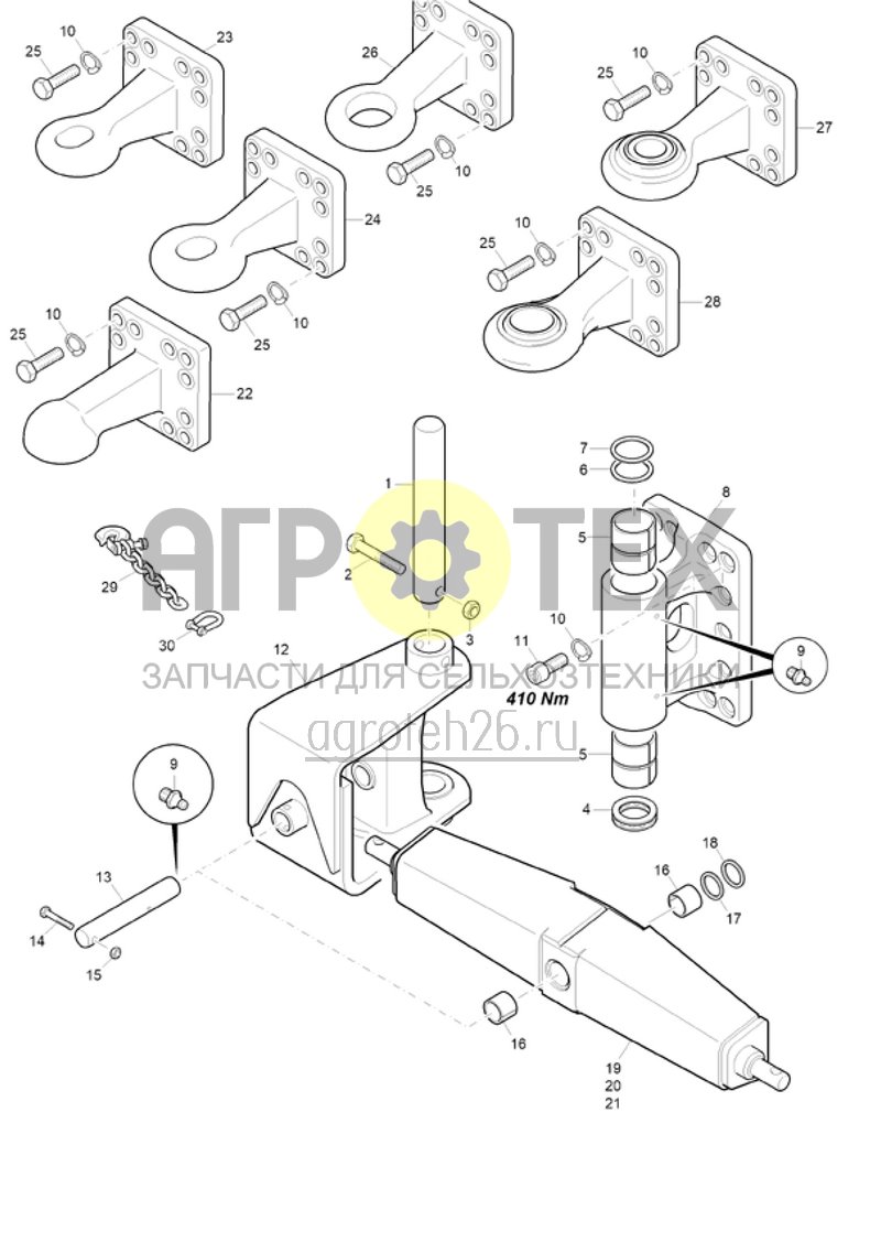 Чертеж  (RUS)Unterlenkeranh?ngung (ETB-020938) 