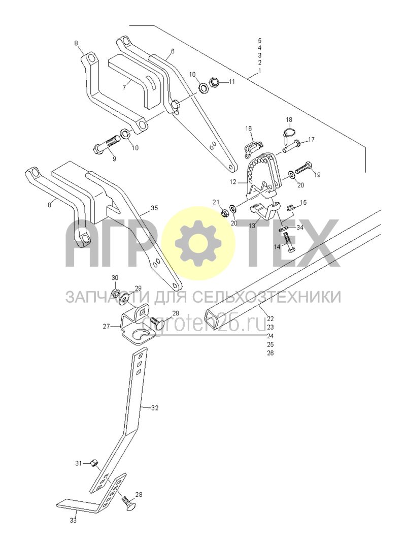 Чертеж  (RUS)Federr?umersystem 167 UW 580 (ETB-020989) 