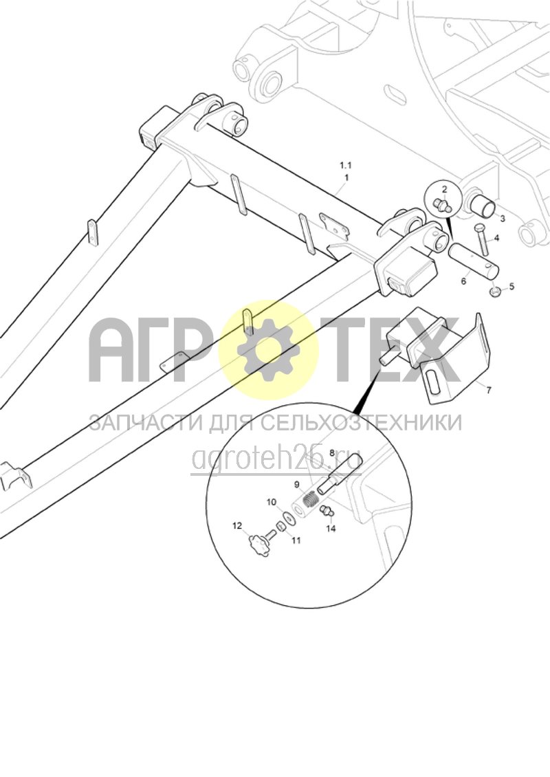 Чертеж  (RUS)Deichsel (ETB-021007) 