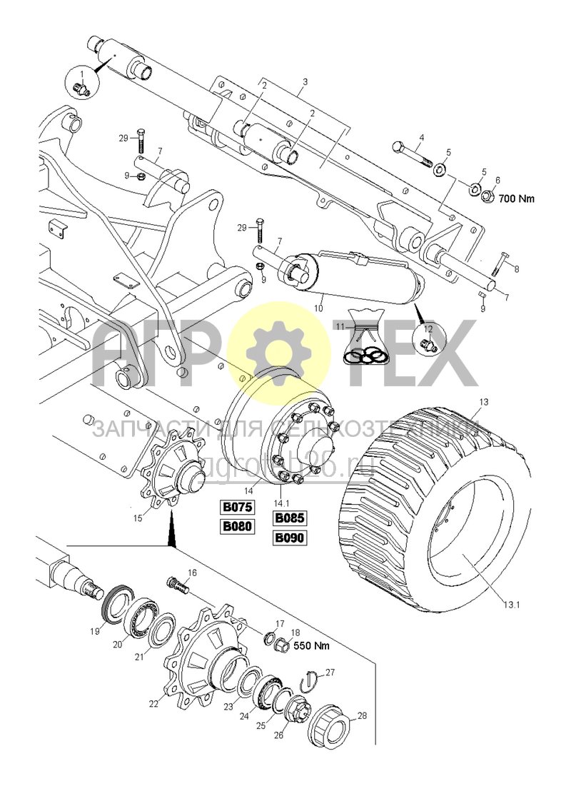  (RUS)Anbau Achse (ETB-021012)  (№16 на схеме)