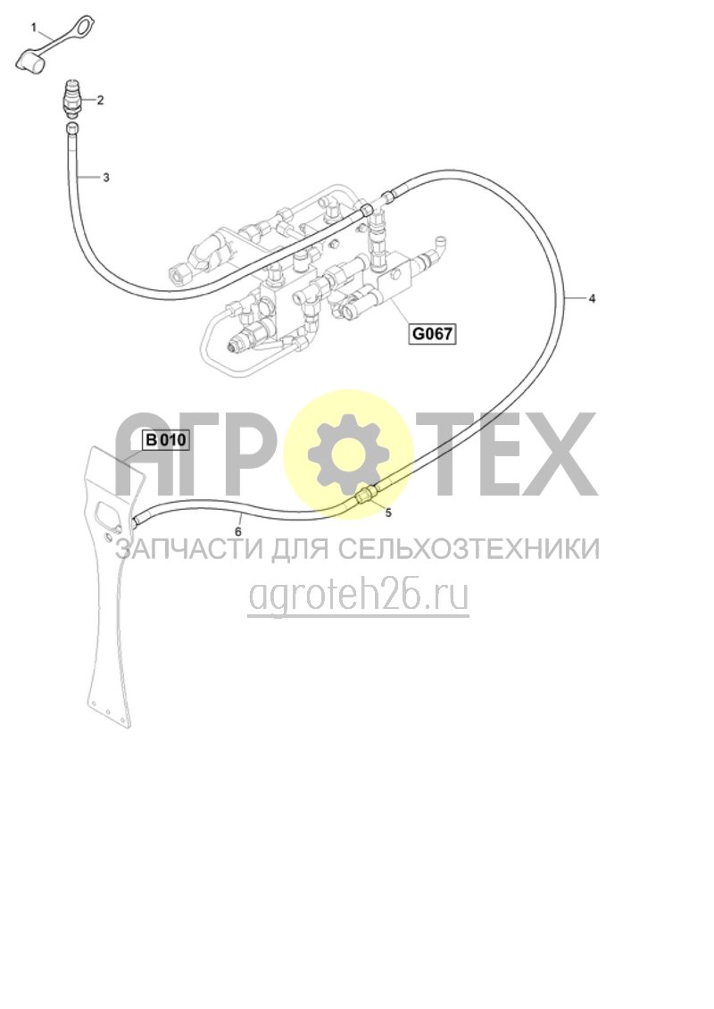  Гидравлика складывания (5) начиная с CA30000555 (ETB-021032)  (№6 на схеме)