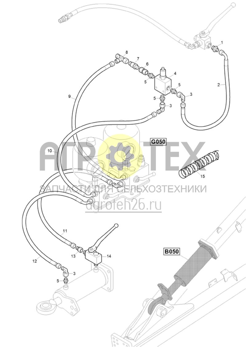  (RUS)Hydraulik Deichsel (ETB-021038)  (№1 на схеме)