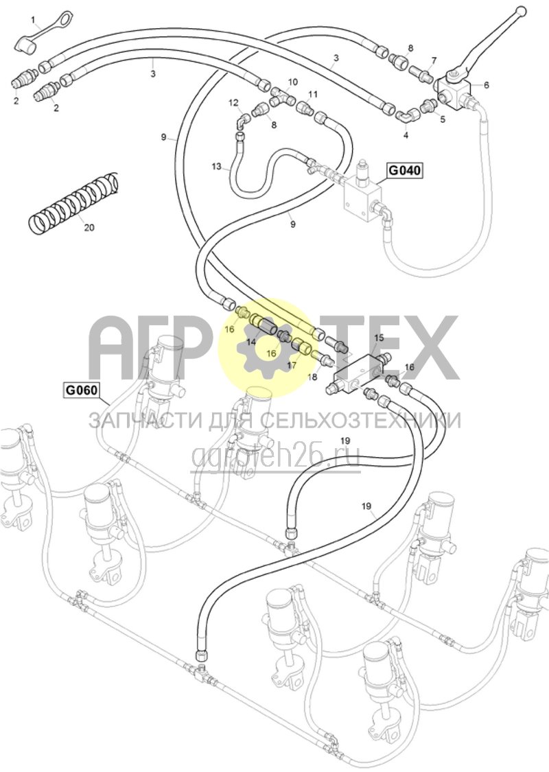  (RUS)Hydraulische Tiefeneinstellung Scheibenfeld (2) (ETB-021043)  (№14 на схеме)