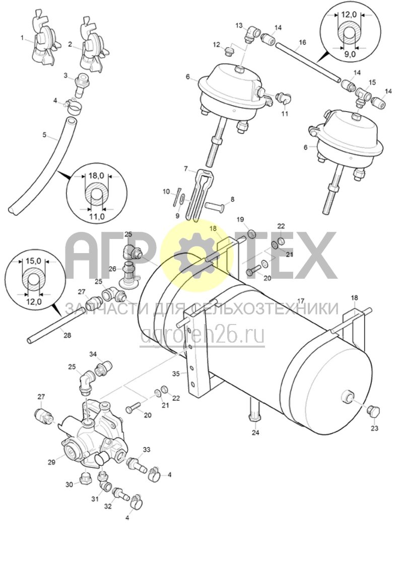 Чертеж  (RUS)Druckluftbremsanlage f?r Frankreich (ETB-021059) 