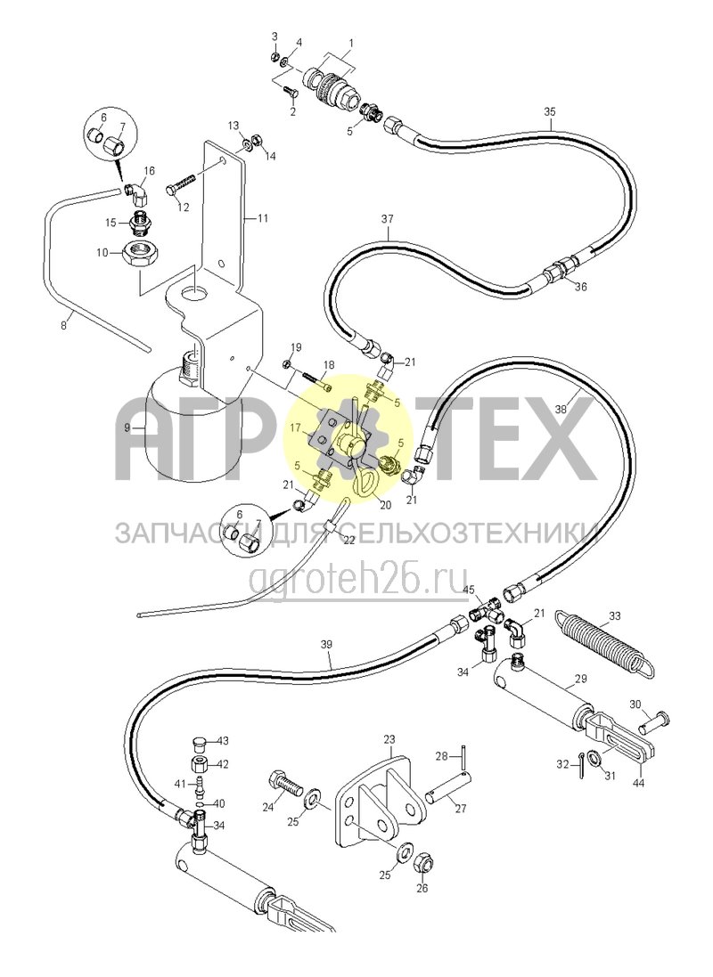 Чертеж  (RUS)Hydraulische Bremsanlage (ETB-021060) 