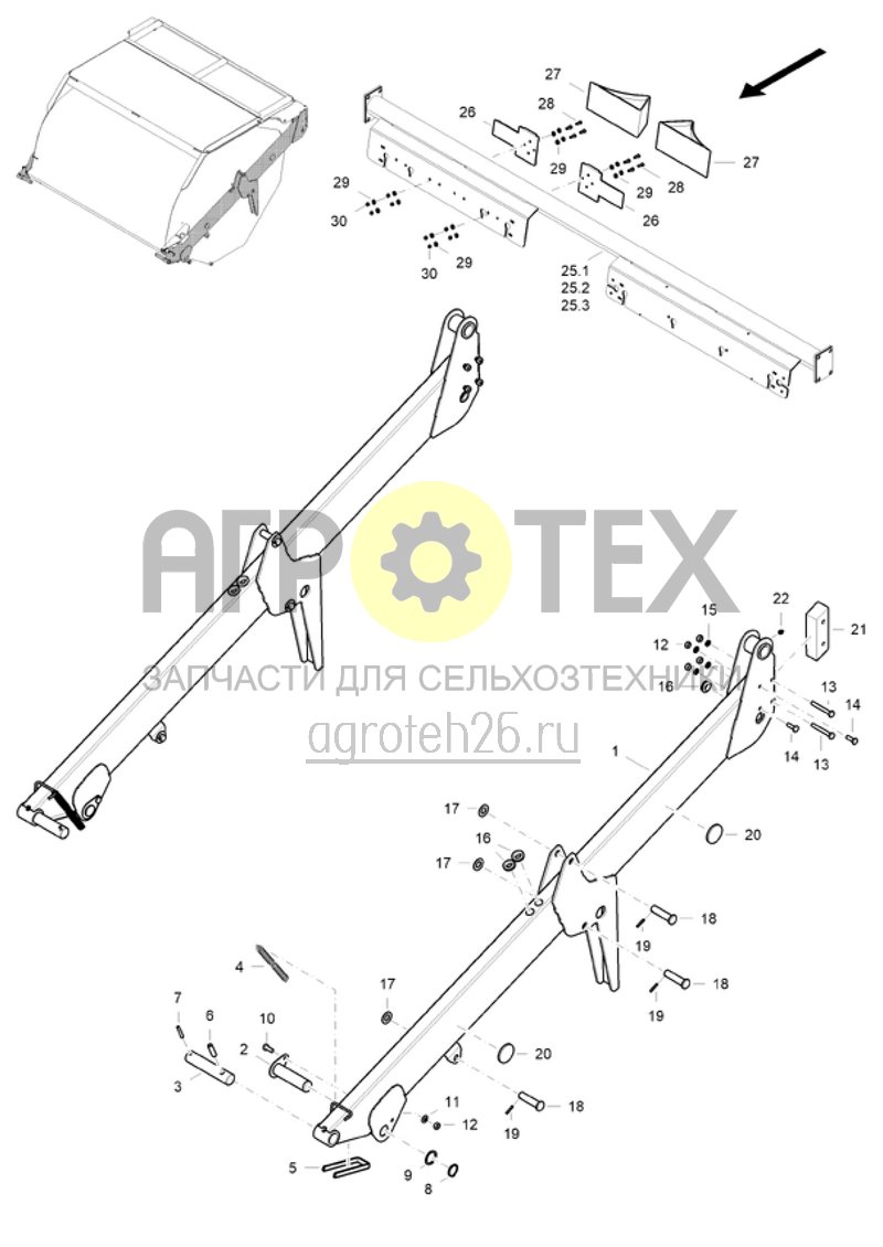 Чертеж  (RUS)Gelenkrahmen / Quergelenkrahmen (ETB-021066) 