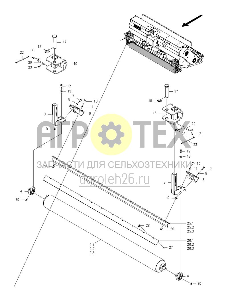 Чертеж  (RUS)Frontwalze (Option) (ETB-021071) 