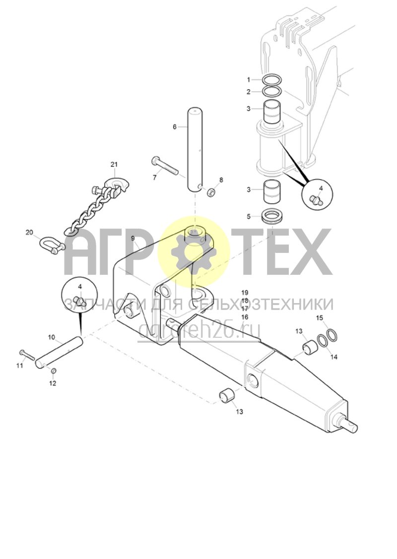 Чертеж  (RUS)Unterlenkeranh?ngung (ETB-021090) 