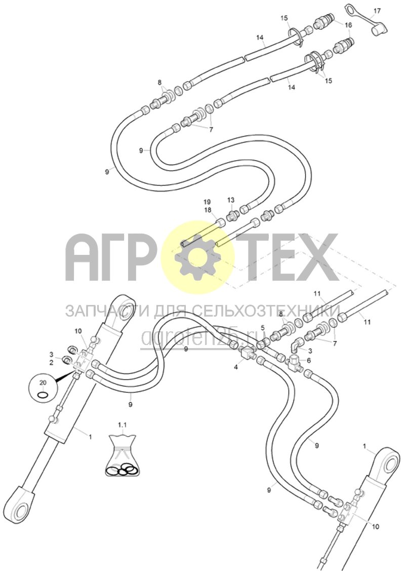 Чертеж  (RUS)Hydraulik Fahrwerk (ETB-021102) 