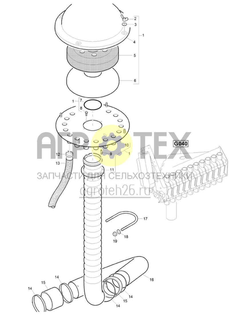 Чертеж  (RUS)Verteilerkopf AD-P 3000 166 (ETB-021199) 