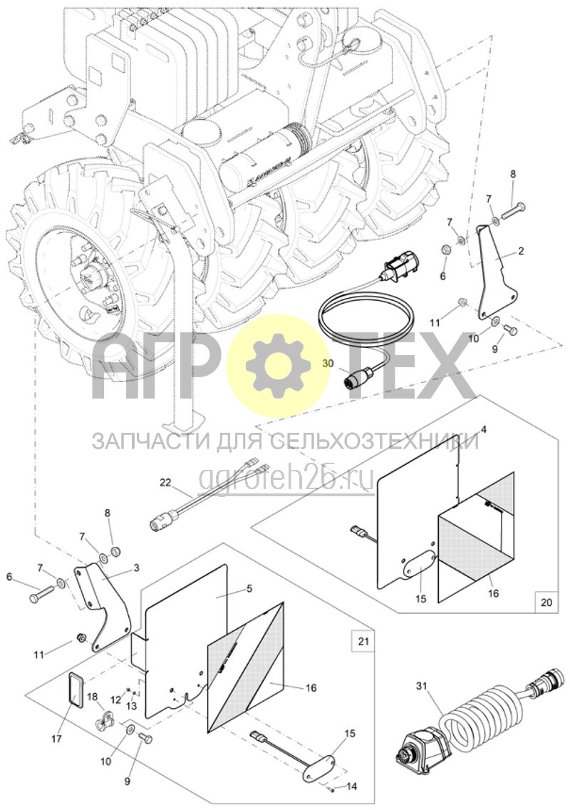 Чертеж  (RUS)T-Pack 880 / Beleuchtung (ETB-021258) 