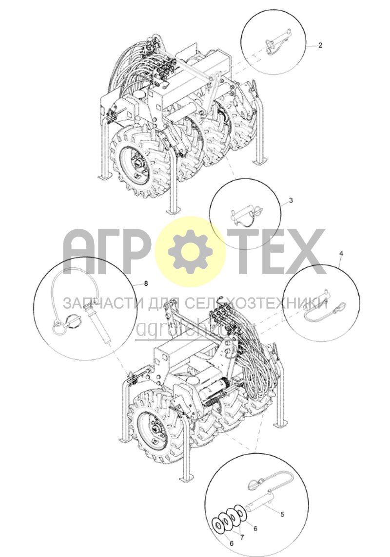  (RUS)T-Pack 880 / Absteckbolzen (ETB-021266)  (№4 на схеме)