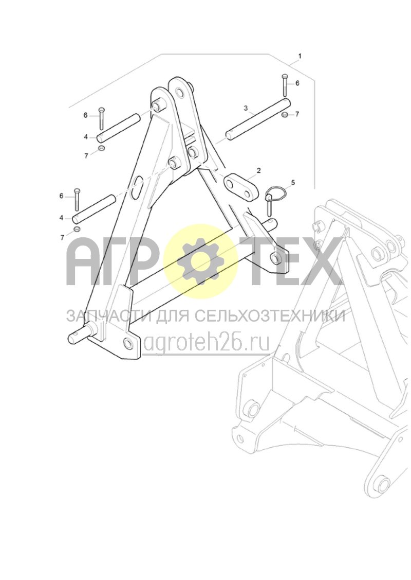 Чертеж  (RUS)Adapterrahmen Kat. IV (ETB-021292) 