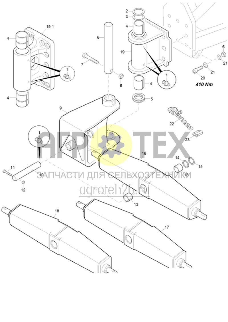 Чертеж  (RUS)Unterlenkeranh?ngung (ETB-021358) 