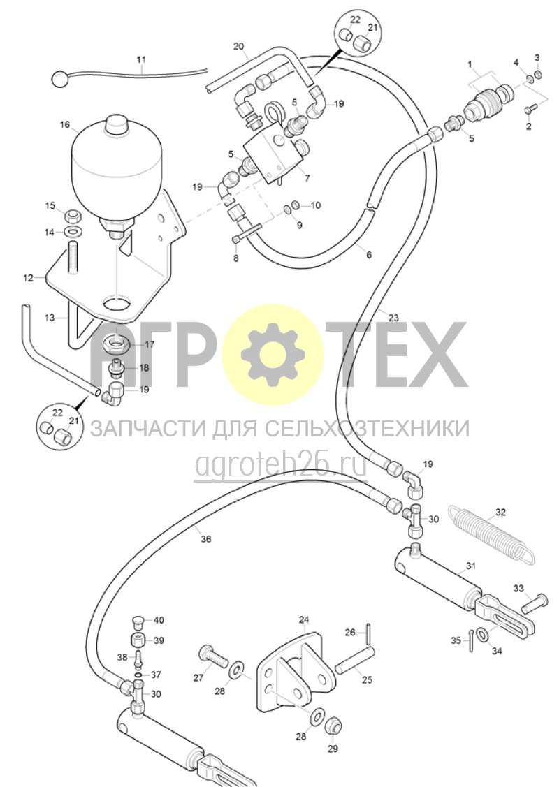 Чертеж  (RUS)Hydraulische Bremsanlage (ETB-021369) 