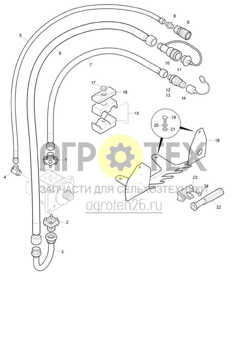 Чертеж  (RUS)Hydraulikantrieb Gebl?se (ETB-021457) 