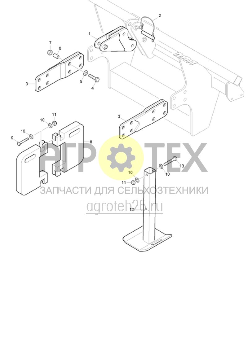 Чертеж  (RUS)Dreipunktverl?ngerung (ETB-021466) 