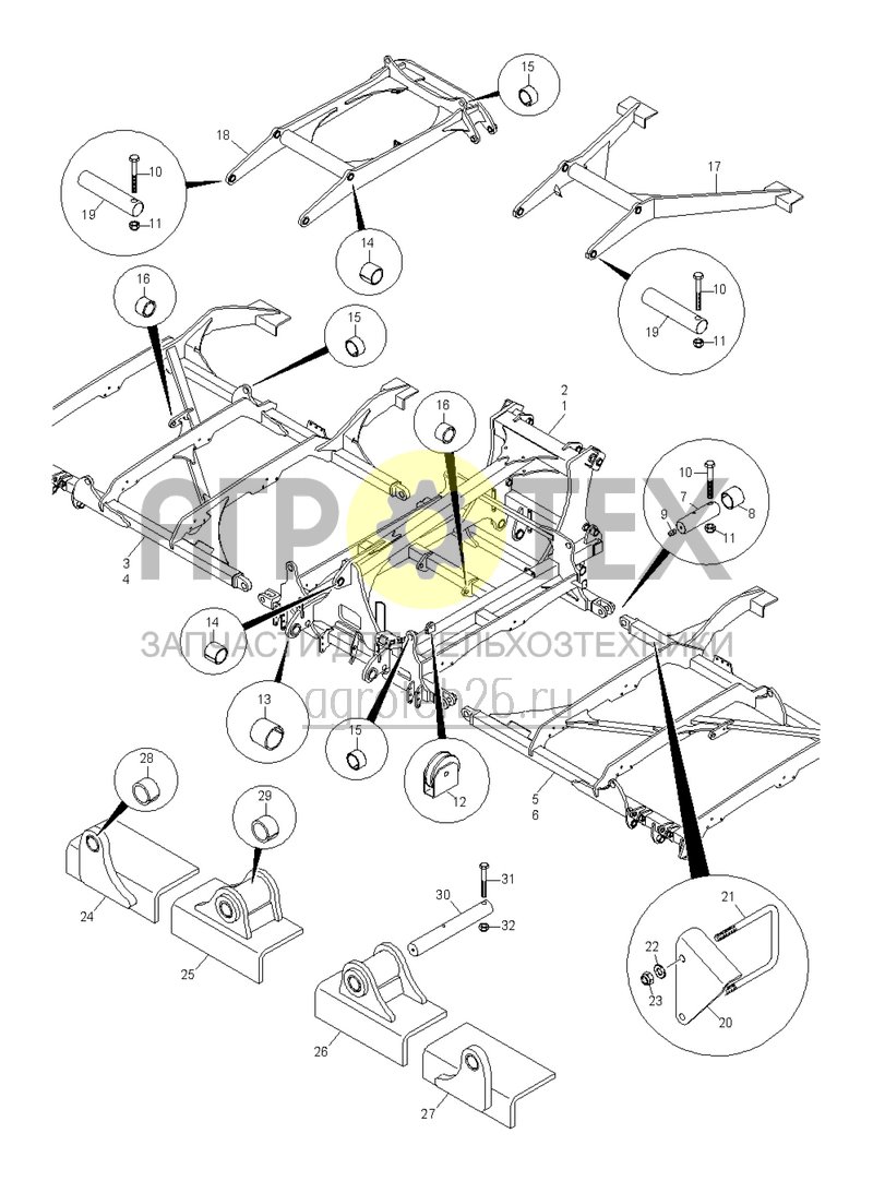  (RUS)Rahmenteile (ETB-021593)  (№24 на схеме)