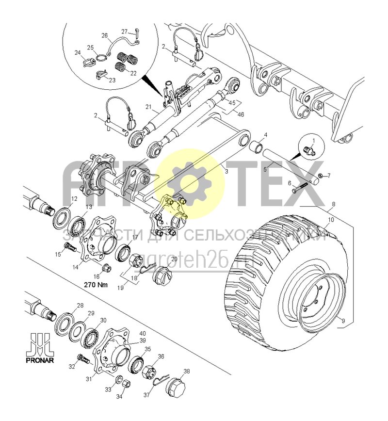 Чертеж  (RUS)St?tzr?der (Doppelrad) (ETB-021598) 