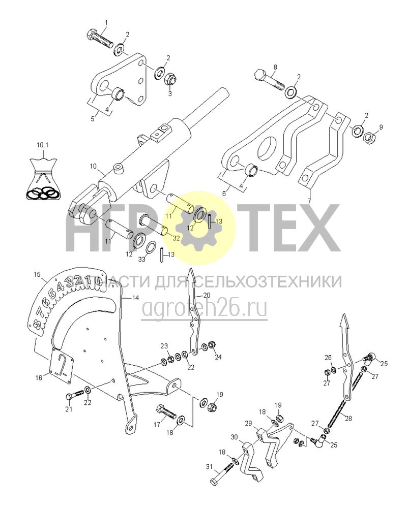 Чертеж  (RUS)hydraulische Tiefeneinstellung Crushboard vorne (1) (ETB-021617) 