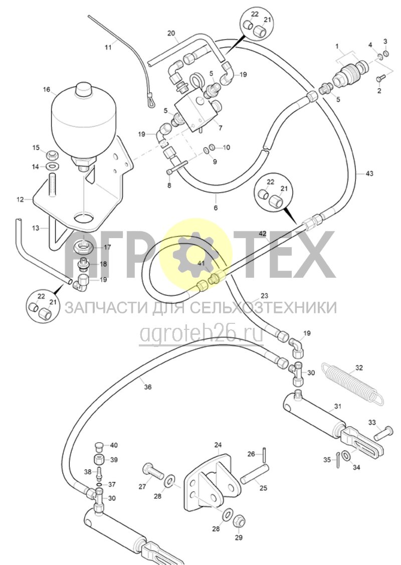  (RUS)Hydraulische Bremse (ETB-021664)  (№23 на схеме)