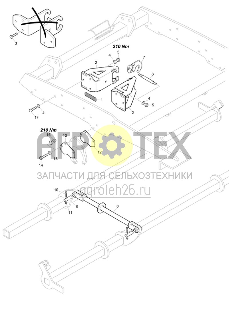 Чертеж  (RUS)Mechanische Tiefeneinstellung Catros 3003 (ETB-021683) 