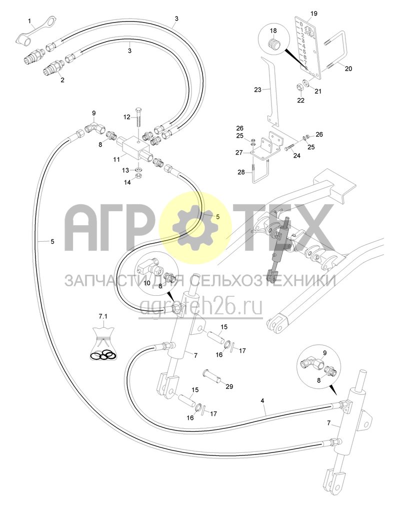  (RUS)Hydraulische Scheibenfeldverstellung (ETB-021767)  (№7 на схеме)