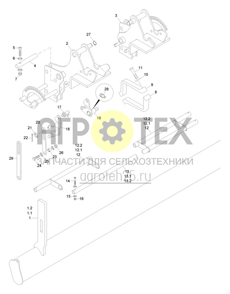 Чертеж  (RUS)Planierbalken dezentral (ETB-021839) 