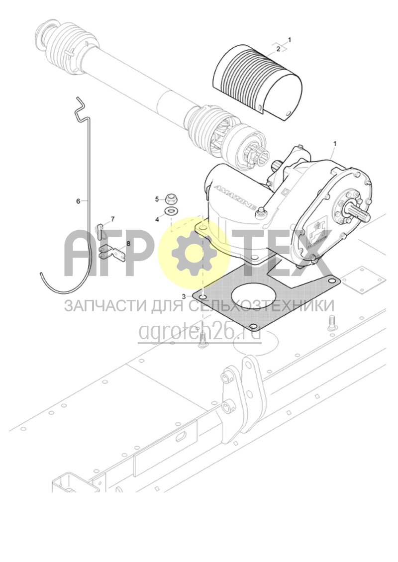 Чертеж  (RUS)Antrieb Getriebe KG 3501 (ETB-021851) 