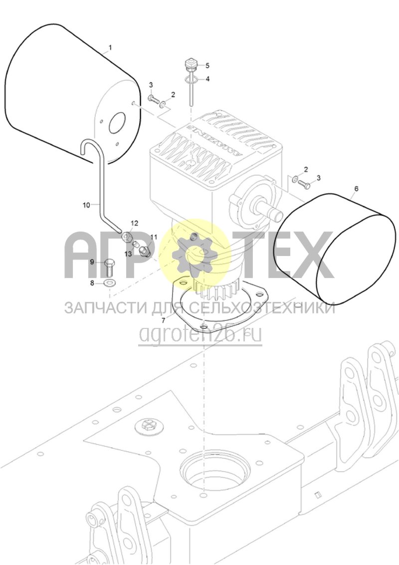  (RUS)Antrieb Getriebe (ETB-021936)  (№4 на схеме)