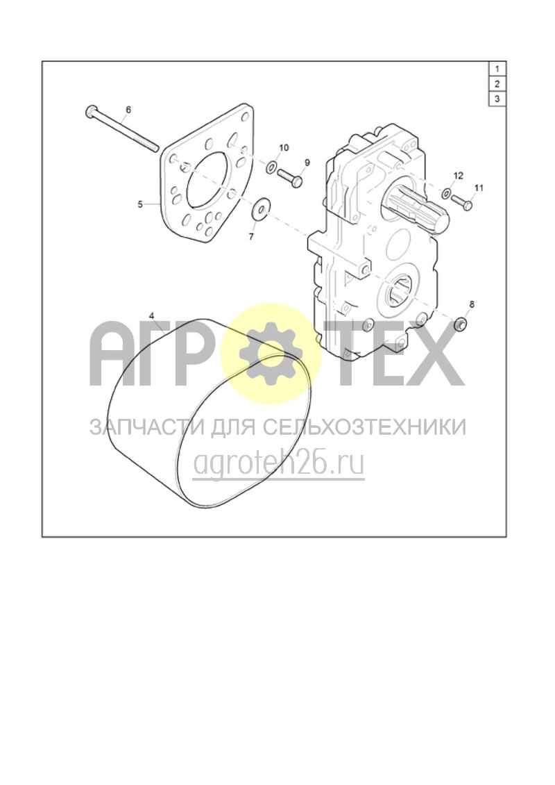 Чертеж  (RUS)Aufsteckgetriebe (ETB-021940) 