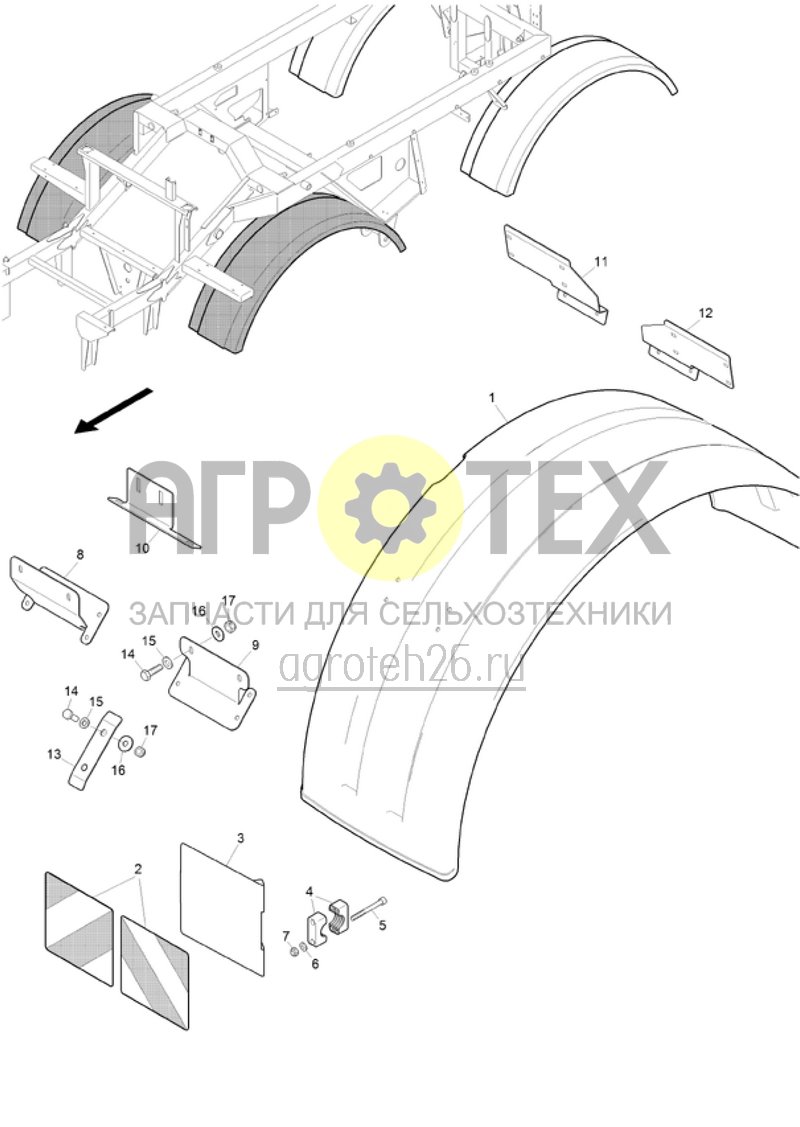 Чертеж  (RUS)Kotfl?gel f?r breite Reifen (2) (ETB-021978) 