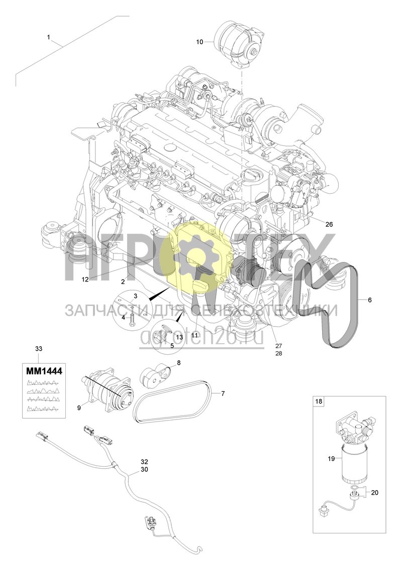  (RUS)Antriebsmotor (ETB-021992)  (№19 на схеме)