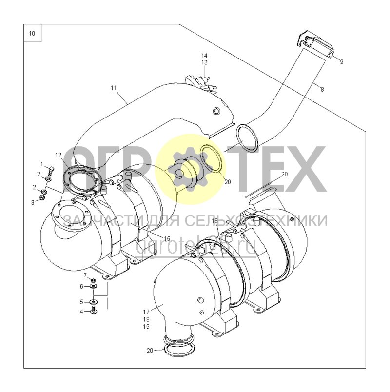 Чертеж  (RUS)Schalld?mpfer / Auspuff T4 (ETB-021996) 