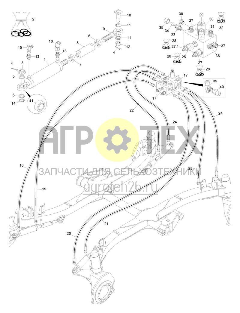  (RUS)Pendelrahmen -- Zylinder / Hydr. Teile 1800 - 2400 (ETB-022012)  (№9 на схеме)