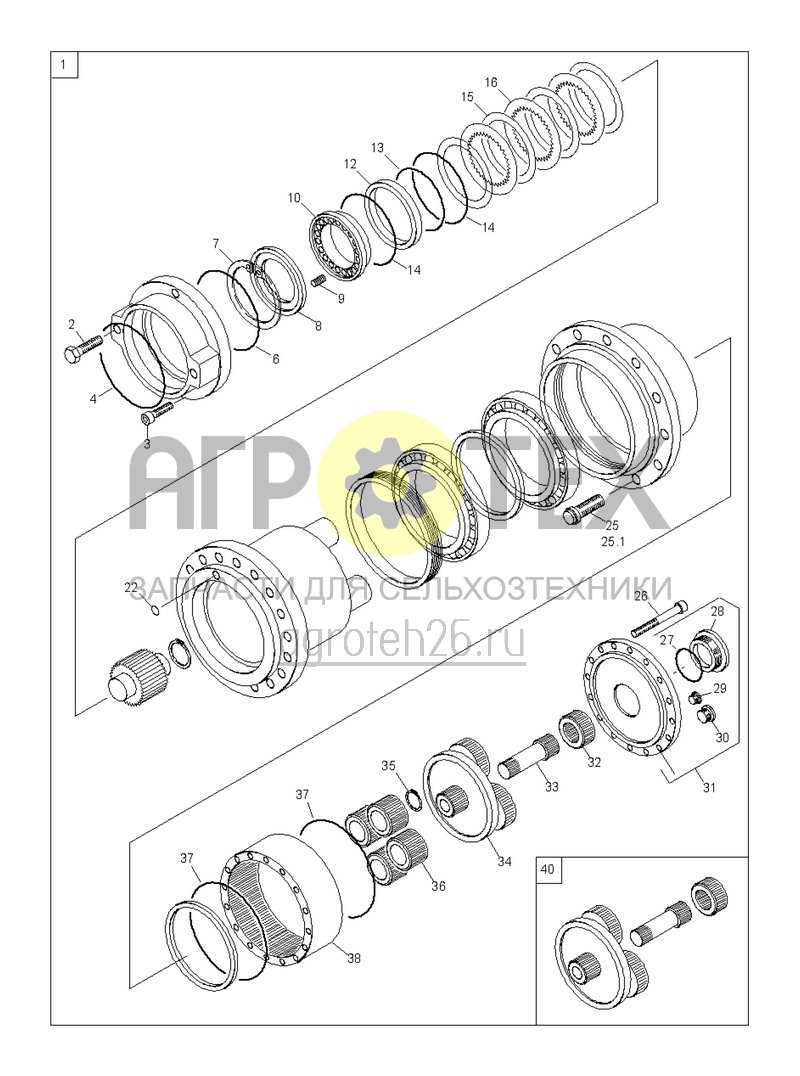  (RUS)Radnabengetriebe I=24,4 (ETB-022021)  (№34 на схеме)