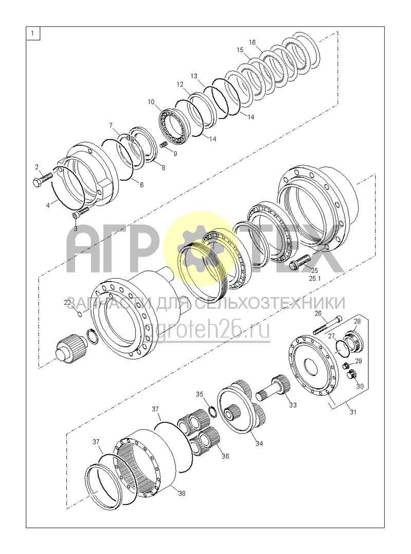  (RUS)Radnabengetriebe I=30 (ETB-022022)  (№37 на схеме)