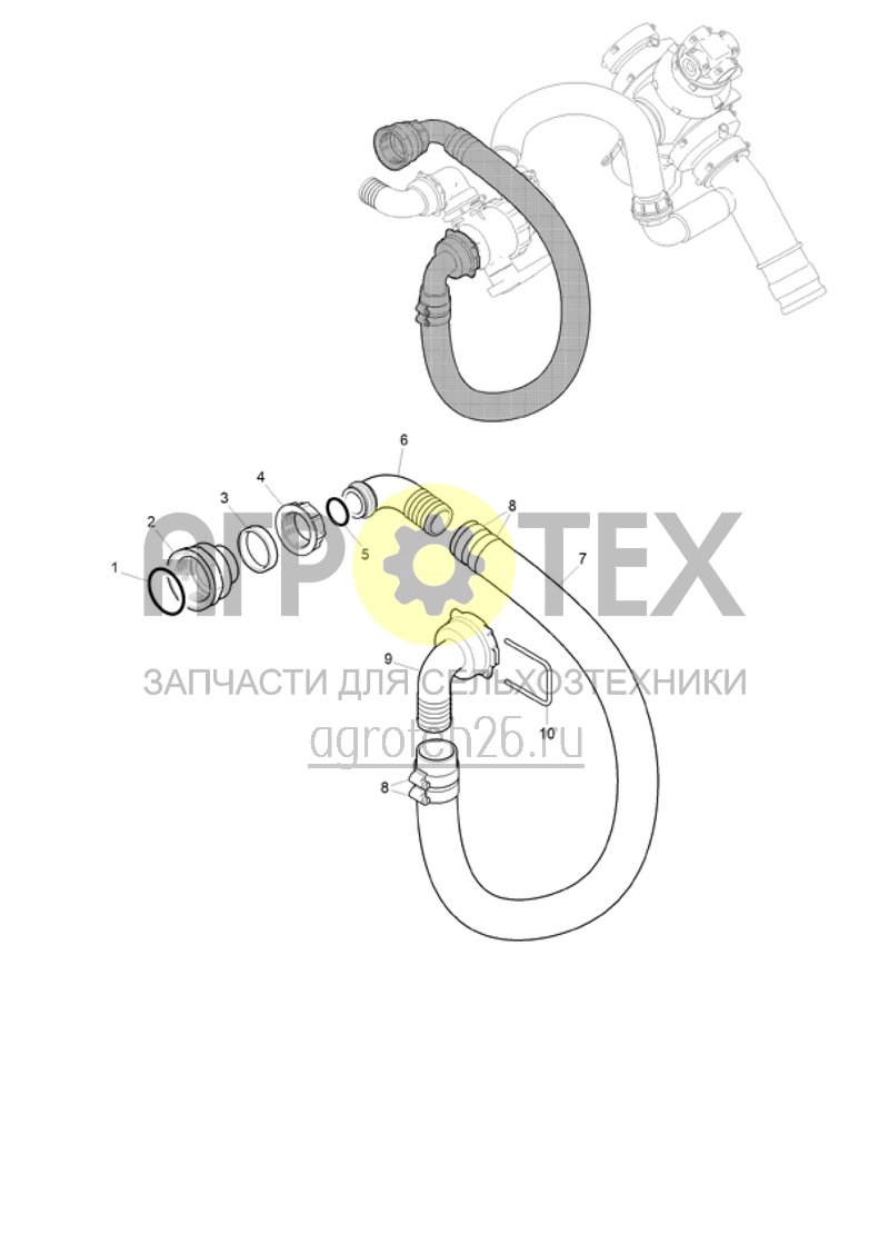 Чертеж  (RUS)Einsp?lbeh?lter -- Anschl?sse (Comfort Paket II) (2) (ETB-022040) 