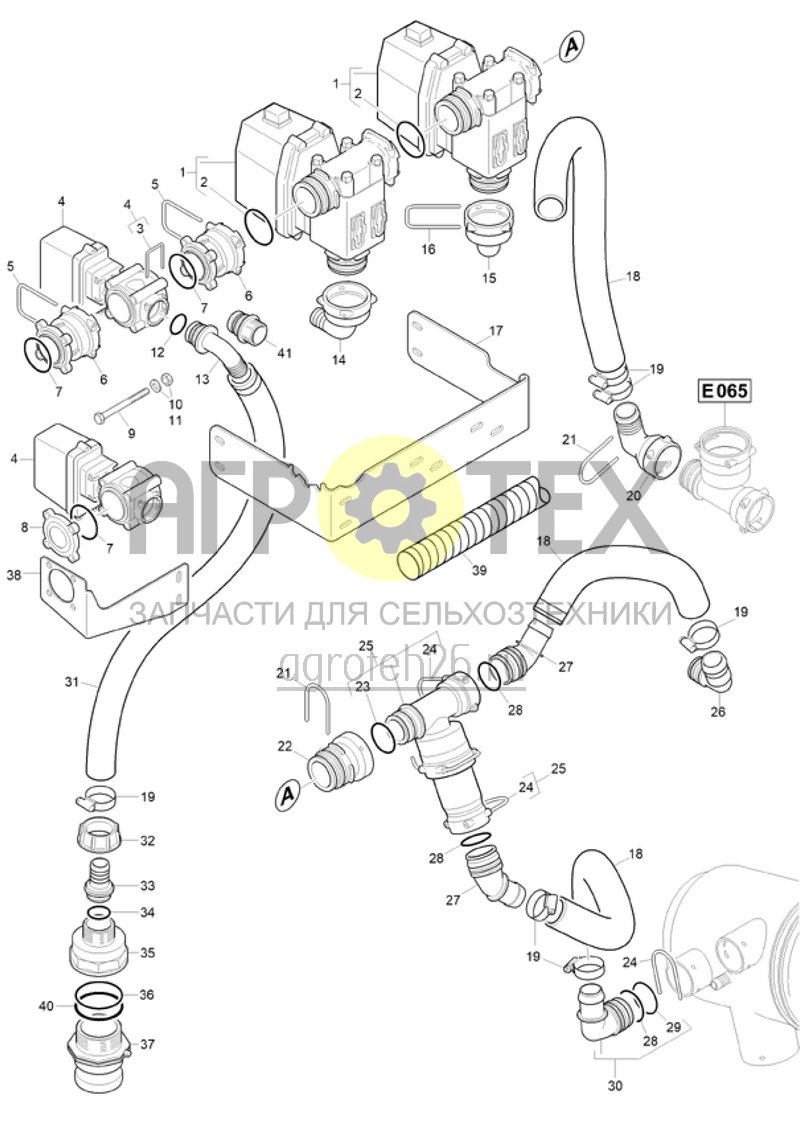 Чертеж  (RUS)Br?hearmatur -- Teilbreitenventile (Comfort Paket II) (ETB-022048) 