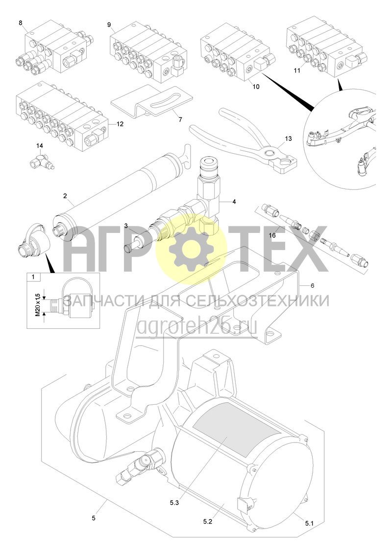  (RUS)Zentralschmieranlage 2 (ETB-022087)  (№12 на схеме)