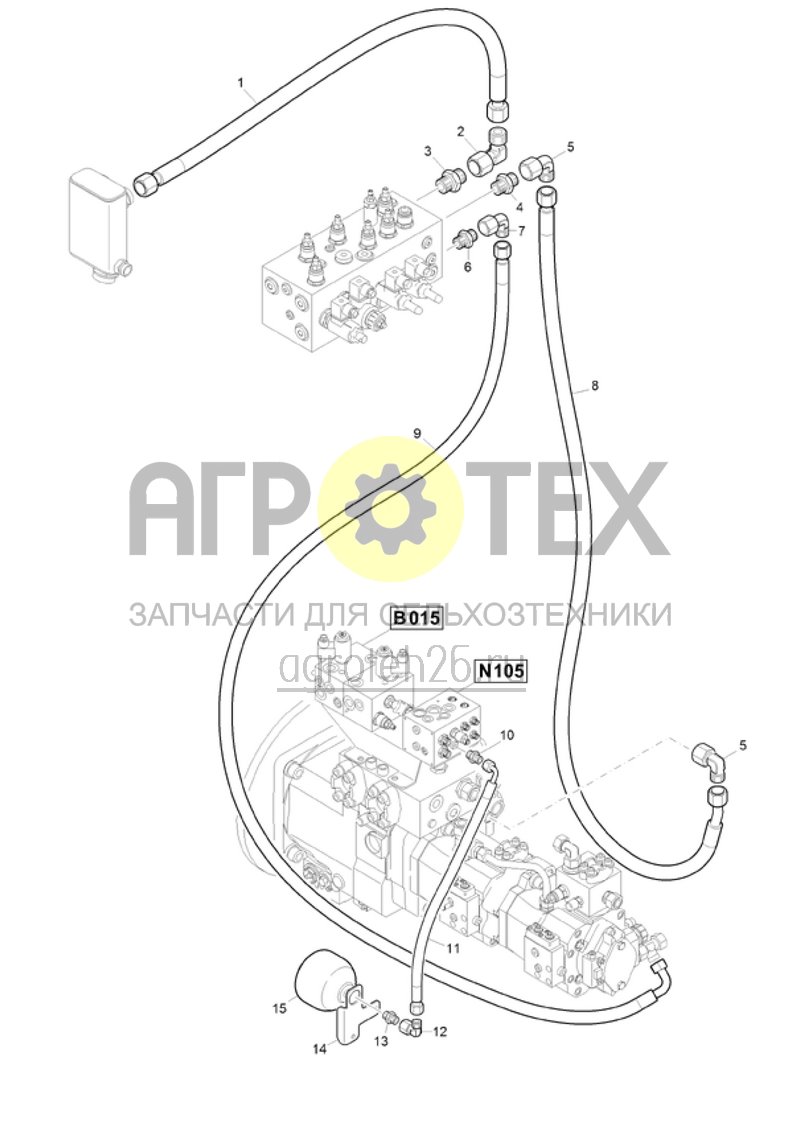 Чертеж  (RUS)Hydraulik Grundger?t (ETB-022103) 